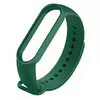 Силиконовый ремешок для фитнес-браслета Mi band M6/7/8 (Темно-зеленый)