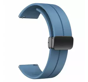 Ремінець Silicone Magic Lock — Універсальний 22 mm — Premium blue