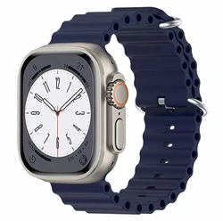 Силіконовий ремінець для Smart Watch Ocean Band 42/44/45/49 (Темно-синій)
