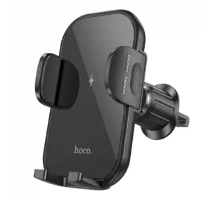 Car Holder — Hoco HW4 Journey wireless fast charging (air outlet) — Black