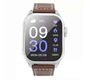 Smart Sports Watch (Call Version) — Hoco Y17 — Silver