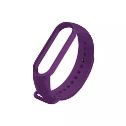 Силиконовый ремешок для фитнес-браслета Mi band M6/7/8 (Фиолетовый)