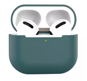Силіконовий чохол для навушників Airpods 3 (Темно-зелений)