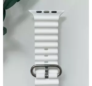 Силиконовый ремешок для Smart Watch Ocean Band 42/44/45/49 (Белый)