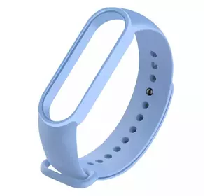 Силиконовый ремешок для фитнес-браслета Mi band M6/7/8 (Бледно-голубой)