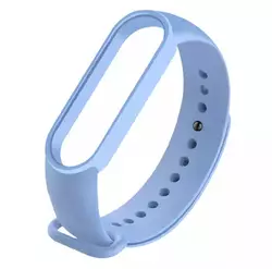 Силиконовый ремешок для фитнес-браслета Mi band M6/7/8 (Бледно-голубой)