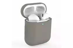 Силиконовый чехол для наушников Airpods 2 (Серый)