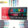 Акрилові маркери GuangNa Brush GN-8101 з м’яким пензликом 60 шт. Акрилові маркери GuangNa Brush GN-8101 з м’яким пензликом 60 шт.