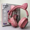 Бездротові навушники Cat Ear RGB STN06 (Рожевий)