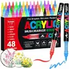 Акрилові маркери GuangNa Brush GN-8101 з м’яким пензликом 48 шт. Акрилові маркери GuangNa Brush GN-8101 з м’яким пензликом 48 шт.