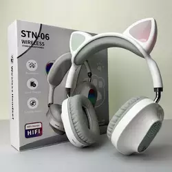 Бездротові навушники Cat Ear RGB STN06 (Білий) Бездротові навушники Cat Ear RGB STN06 (Білий)