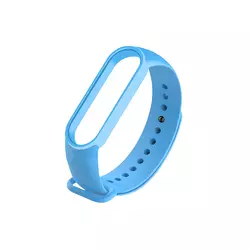 Силиконовый ремешок для фитнес-браслета Mi band M6/7/8 (Голубой) Силиконовый ремешок для фитнес-браслета Mi band M6/7/8 (Голубой)
