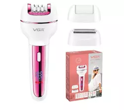 Эпилятор 3в1 VGR V-732 с 3 насадками LED (Розовый) Эпилятор 3в1 VGR V-732 с 3 насадками LED (Розовый)