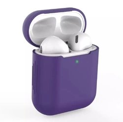 Силіконовий чохол для навушників Airpods 2 (Фіолетовий)