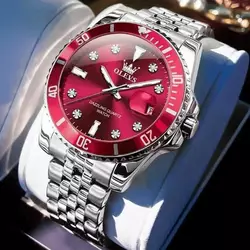 Годинник наручний Olevs 9809 Red Natural Годинник наручний Olevs 9809 Red Natural