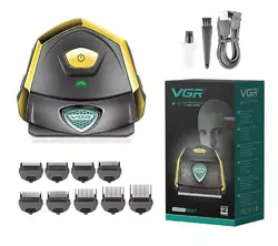 Акумуляторна машинка для стрижки VGR V-910 з 9 насадками Акумуляторна машинка для стрижки VGR V-910 з 9 насадками