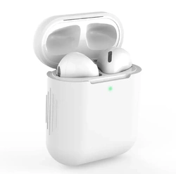 Силіконовий чохол для навушників Airpods 2 (Білий)