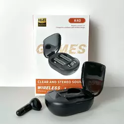Бездротові навушники К40 series, EarBuds, Smart Case (Чорний) Бездротові навушники К40 series, EarBuds, Smart Case (Чорний)