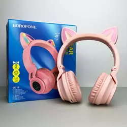 Бездротові навушники Cat Ear Borofone BO18 (Рожевий) Бездротові навушники Cat Ear Borofone BO18 (Рожевий)