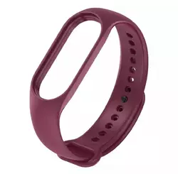 Силиконовый ремешок для фитнес-браслета Mi band M6/7/8 (Бордовый) Силиконовый ремешок для фитнес-браслета Mi band M6/7/8 (Бордовый)