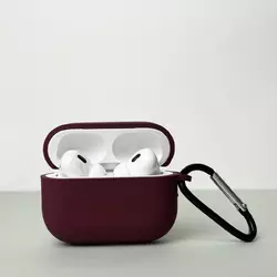 Чехол с карабином для pods PRO 2 (Бордовый) Чехол с карабином для pods PRO 2 (Бордовый)