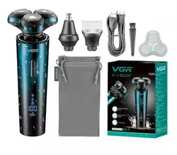 Електробритва 3в1 VGR V-303 з 3 насадками LED Електробритва 3в1 VGR V-303 з 3 насадками LED