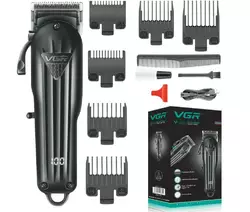 Акумуляторна машинка для стрижки VGR V-282 з 6 насадками LED Акумуляторна машинка для стрижки VGR V-282 з 6 насадками LED