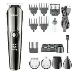 Набір для стрижки VGR V-107 з 10 насадками LED Набір для стрижки VGR V-107 з 10 насадками LED