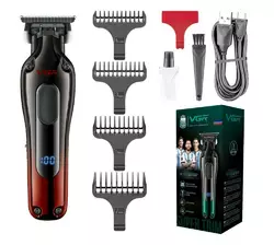 Тример VGR V-998 з 4 насадками LED (Червоний) Тример VGR V-998 з 4 насадками LED (Червоний)