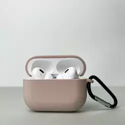 Чохол з карабіном для pods PRO 2 (Пудра) Чохол з карабіном для pods PRO 2 (Пудра)