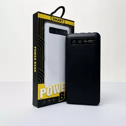 Power Bank Box LED з кабелем USB+Micro+Type-C+Lightning (10000mAh) Чорний