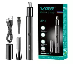 Триммер 2в1 VGR V-615 для носа и ушей с 2 насадками Триммер 2в1 VGR V-615 для носа и ушей с 2 насадками