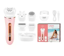 Эпилятор 5в1 VGR V-751 с 5 насадками (Розовый) Эпилятор 5в1 VGR V-751 с 5 насадками (Розовый)