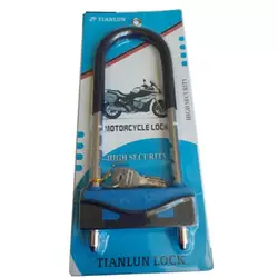 Велосипедний замок 7031U (U-подібний) 2 ключі Велосипедний замок 7031U (U-подібний) 2 ключі