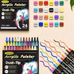 Двусторонние акриловые маркеры Acrylic Painter CH-1011 36 шт. Двусторонние акриловые маркеры Acrylic Painter CH-1011 36 шт.