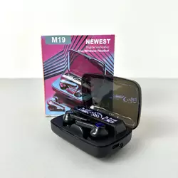 Бездротові навушники M19 series, Digital Indicator, Smart Case (Чорний) Бездротові навушники M19 series, Digital Indicator, Smart Case (Чорний)