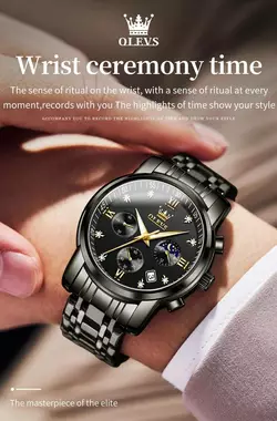 Часы наручные Olevs 2858 Black Часы наручные Olevs 2858 Black