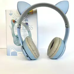 Беспроводные наушники Cat Ear RGB P47M (Голубой) Беспроводные наушники Cat Ear RGB P47M (Голубой)