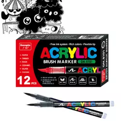 Акриловые маркеры GuangNa Brush GN-8101 с мягкой кисточкой 12 шт. Акриловые маркеры GuangNa Brush GN-8101 с мягкой кисточкой 12 шт.