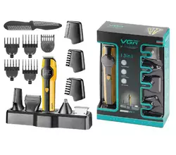 Набір для стрижки VGR V-173 з 13 насадками LED (Жовтий) Набір для стрижки VGR V-173 з 13 насадками LED (Жовтий)