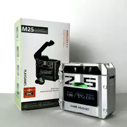 Бездротові навушники M25 series, Gaming EarBuds , Smart Case (Чорний) Бездротові навушники M25 series, Gaming EarBuds , Smart Case (Чорний)