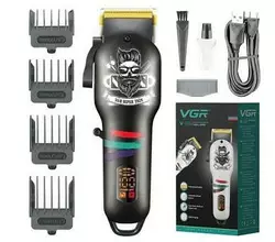 Аккумуляторная машинка для стрижки VGR V-699 с 4 насадками LED (Черный) Аккумуляторная машинка для стрижки VGR V-699 с 4 насадками LED (Черный)