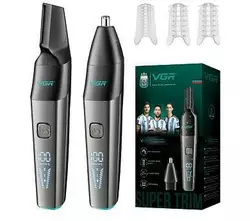 Тример 2в1 VGR V-603 для носа та вух з 2 насадками Тример 2в1 VGR V-603 для носа та вух з 2 насадками