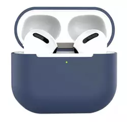 Силиконовый чехол для наушников pods 3 (Темно-синий) Силиконовый чехол для наушников pods 3 (Темно-синий)