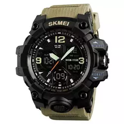 Годинник наручний Skmei 1155BKH Khaki Годинник наручний Skmei 1155BKH Khaki