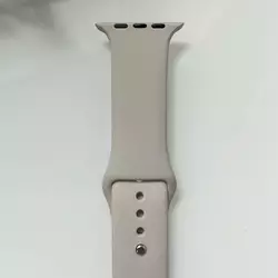 Силиконовый ремешок для умных часов Smart Watch 38/40 (Светло-серый)