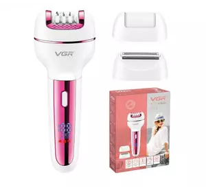 Эпилятор 3в1 VGR V-732 с 3 насадками LED (Розовый) Эпилятор 3в1 VGR V-732 с 3 насадками LED (Розовый)