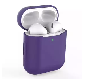 Силіконовий чохол для навушників Airpods 2 (Фіолетовий)