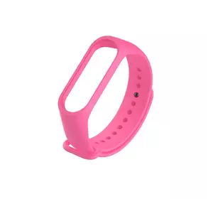 Силиконовый ремешок для фитнес-браслета Mi band M6/7/8 (Ярко-розовый)
