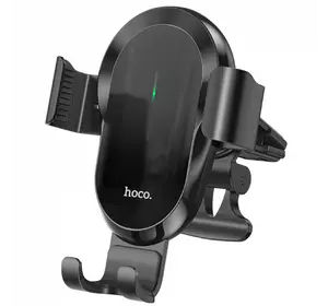 Car Holder — Hoco CA105 Guide three-axis linkage wireless charging — black